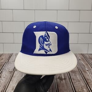 Captivating Headgear Duke Blue Devils Vintage Plain Logo Snapback  NCAA Hat